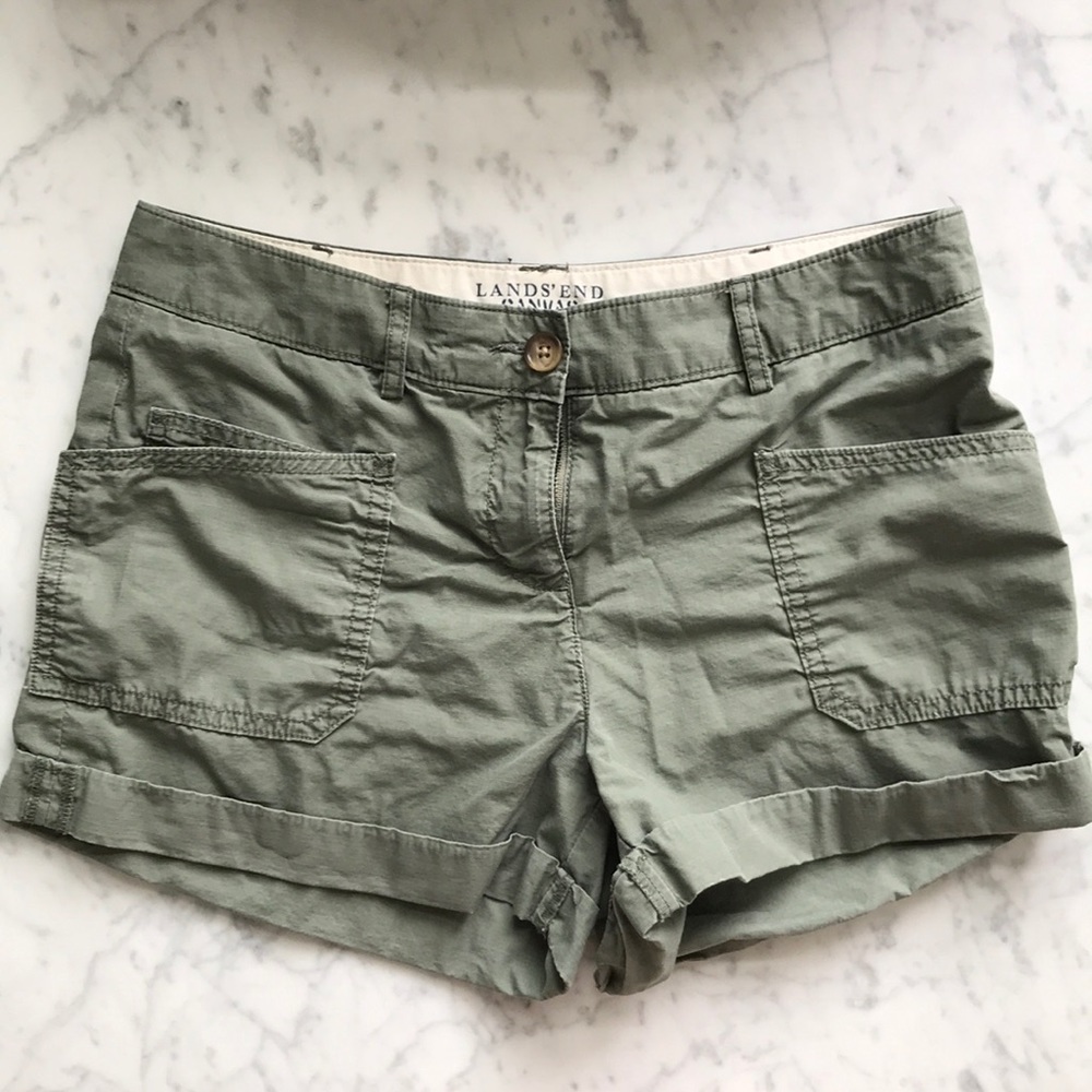 Lands End Canvas olive shorts